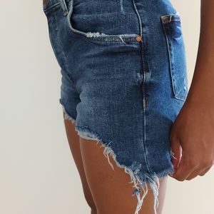 High-waisted shorts